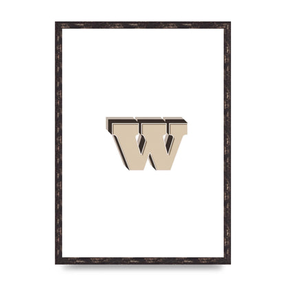 Alphabet Mix Match W" Wall Art - A2 framed