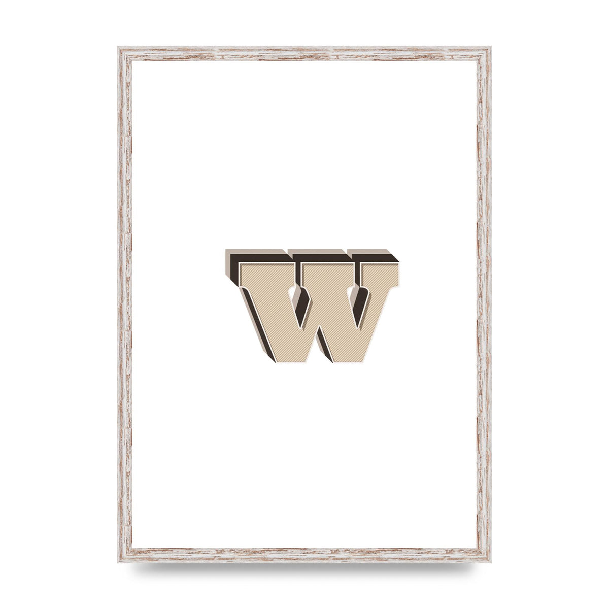 Alphabet Mix Match W" Wall Art - A2 framed