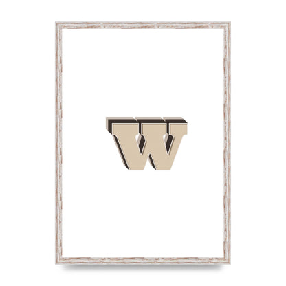 Alphabet Mix Match W" Wall Art - A2 framed