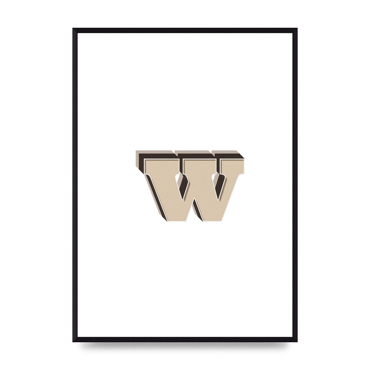Alphabet Mix Match W" Wall Art - A2 framed
