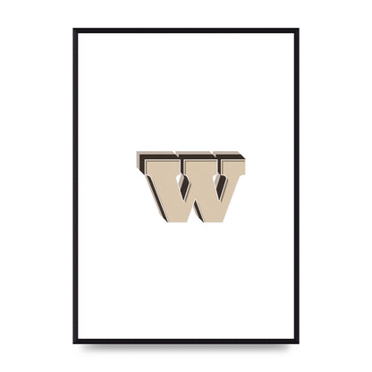 Alphabet Mix Match W" Wall Art - A2 framed