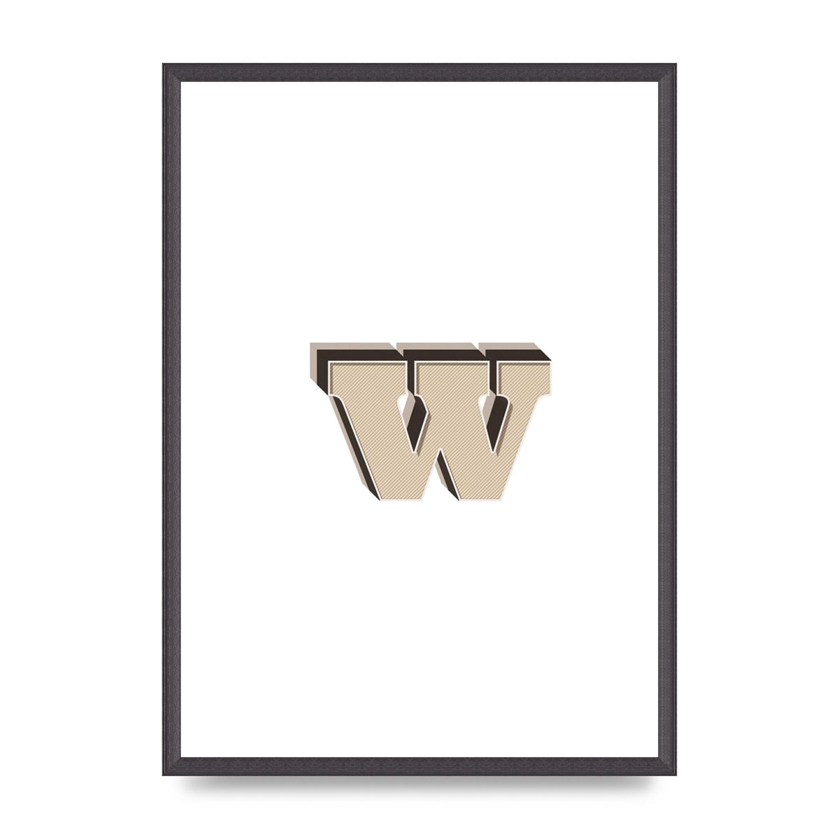 Alphabet Mix Match W" Wall Art - A2 framed