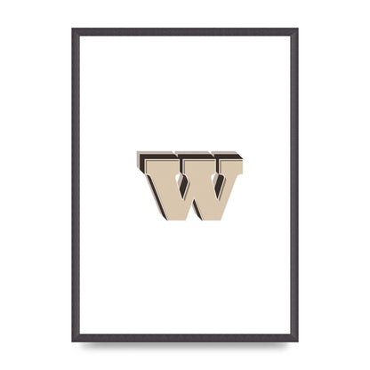 Alphabet Mix Match W" Wall Art - A2 framed