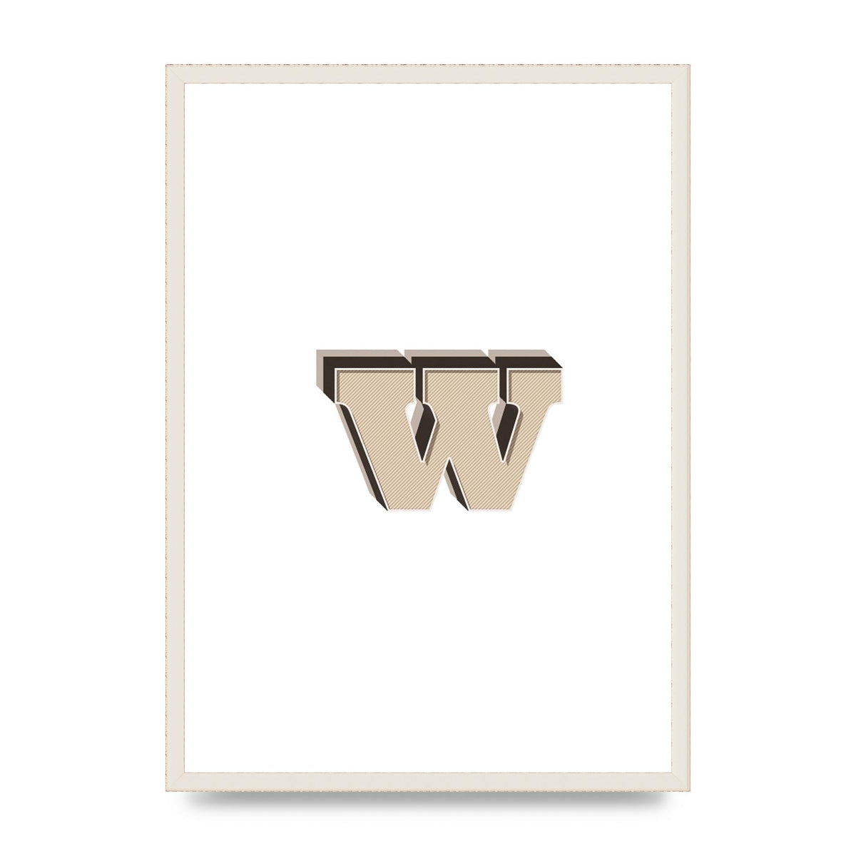 Alphabet Mix Match W" Wall Art - A2 framed