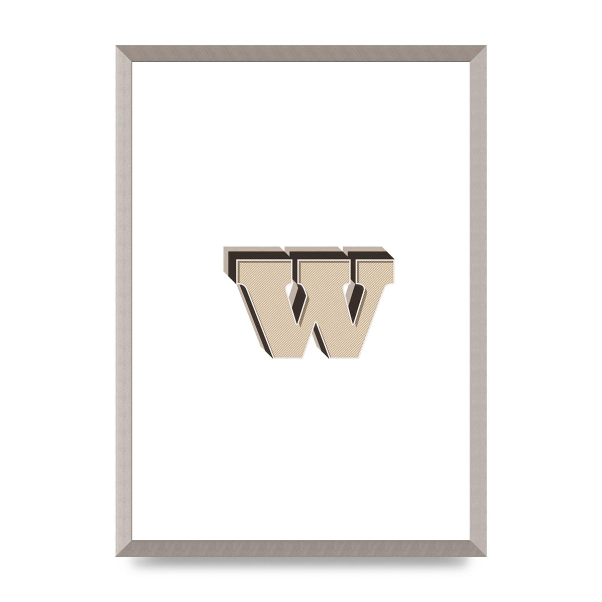 Alphabet Mix Match W" Wall Art - A2 framed