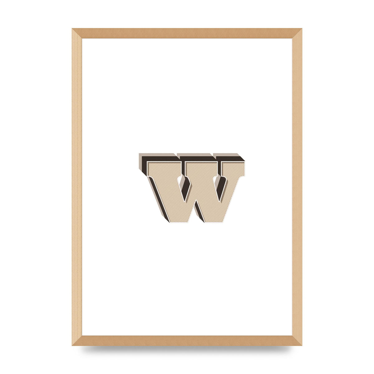 Alphabet Mix Match W" Wall Art - A2 framed