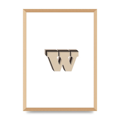 Alphabet Mix Match W" Wall Art - A2 framed