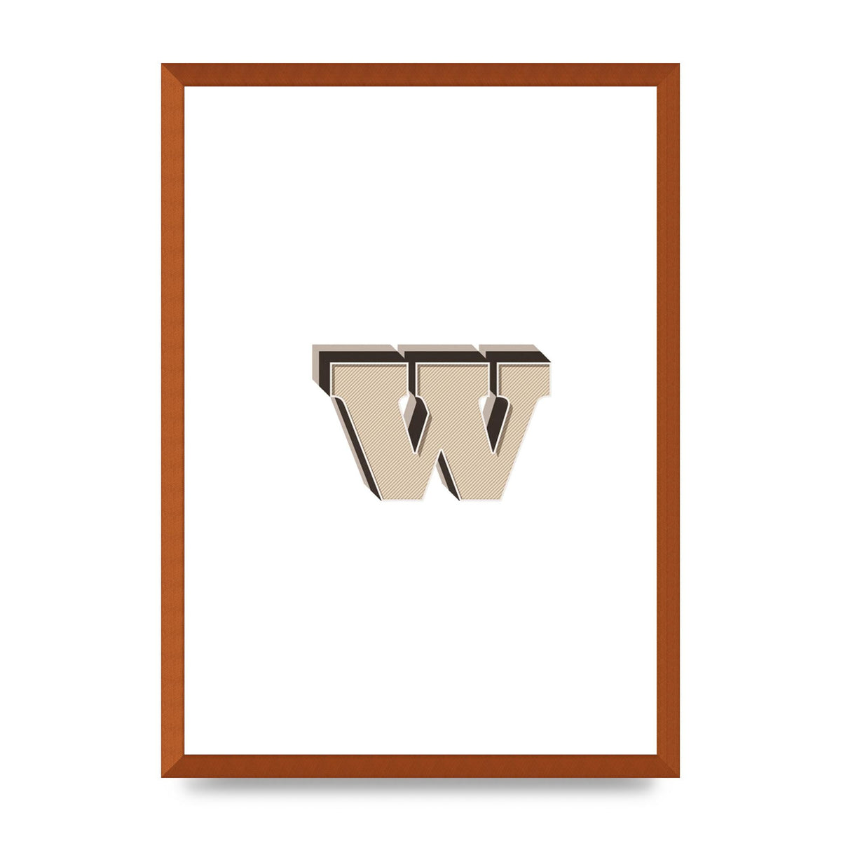 Alphabet Mix Match W" Wall Art - A2 framed