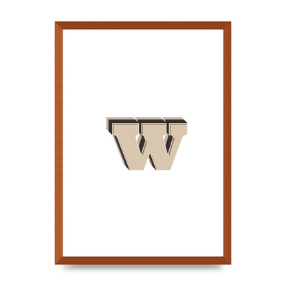 Alphabet Mix Match W" Wall Art - A2 framed