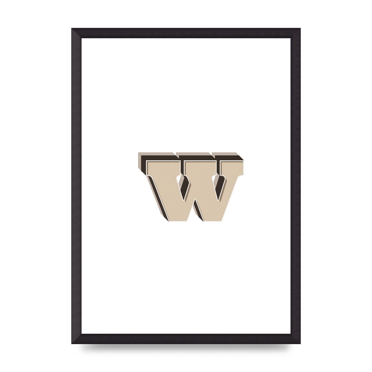 Alphabet Mix Match W" Wall Art - A2 framed