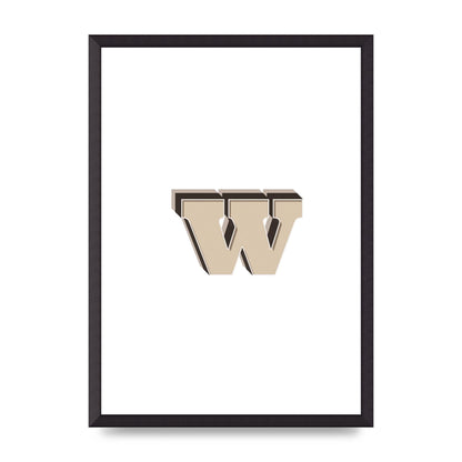 Alphabet Mix Match W" Wall Art - A2 framed