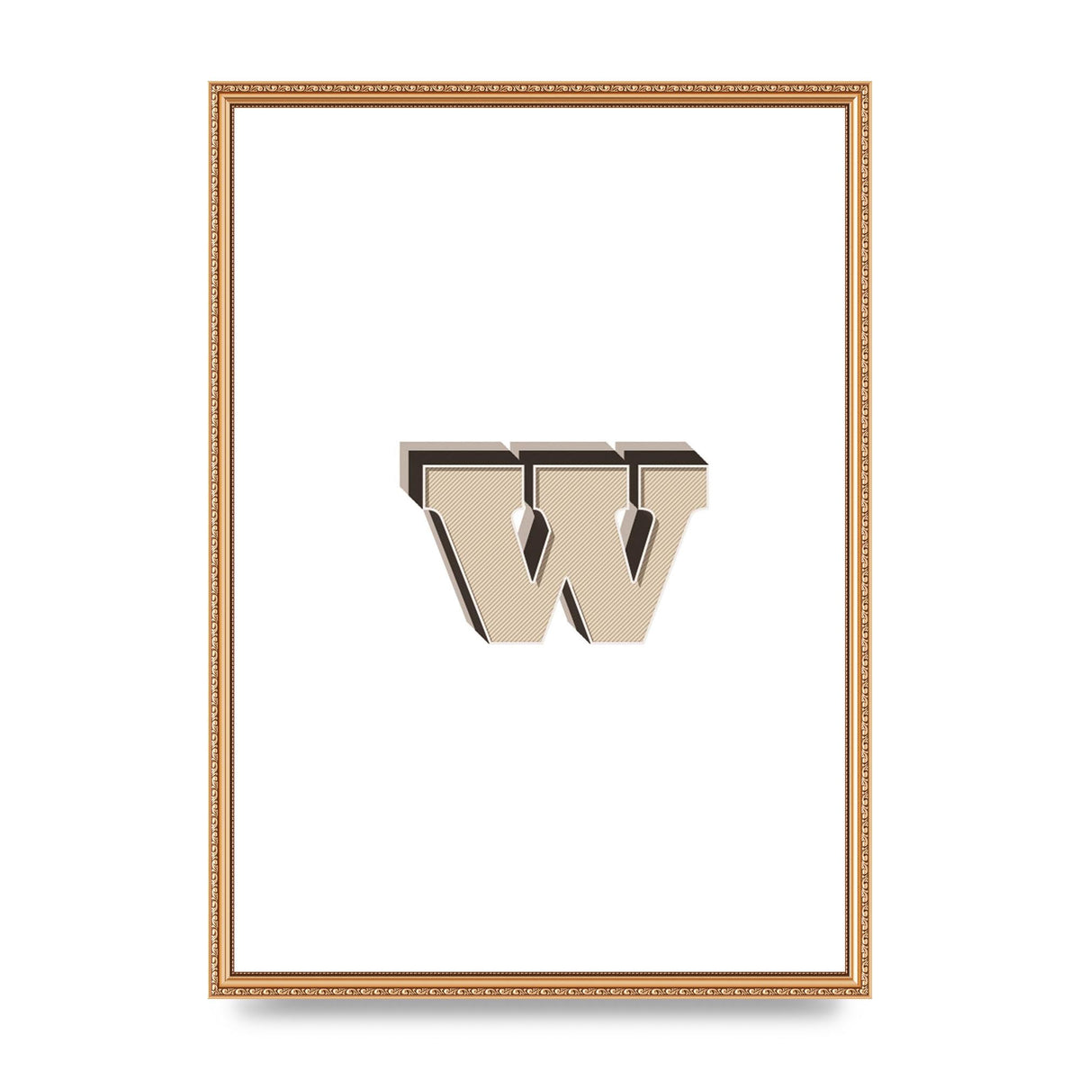 Alphabet Mix Match W" Wall Art - A2 framed