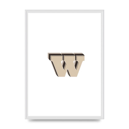 Alphabet Mix Match W" Wall Art - A2 framed