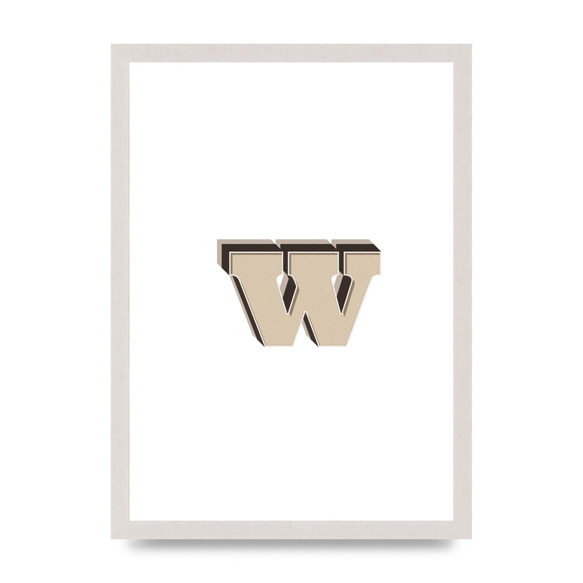 Alphabet Mix Match W" Wall Art - A3 framed