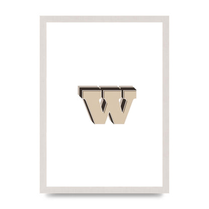 Alphabet Mix Match W" Wall Art - A3 framed