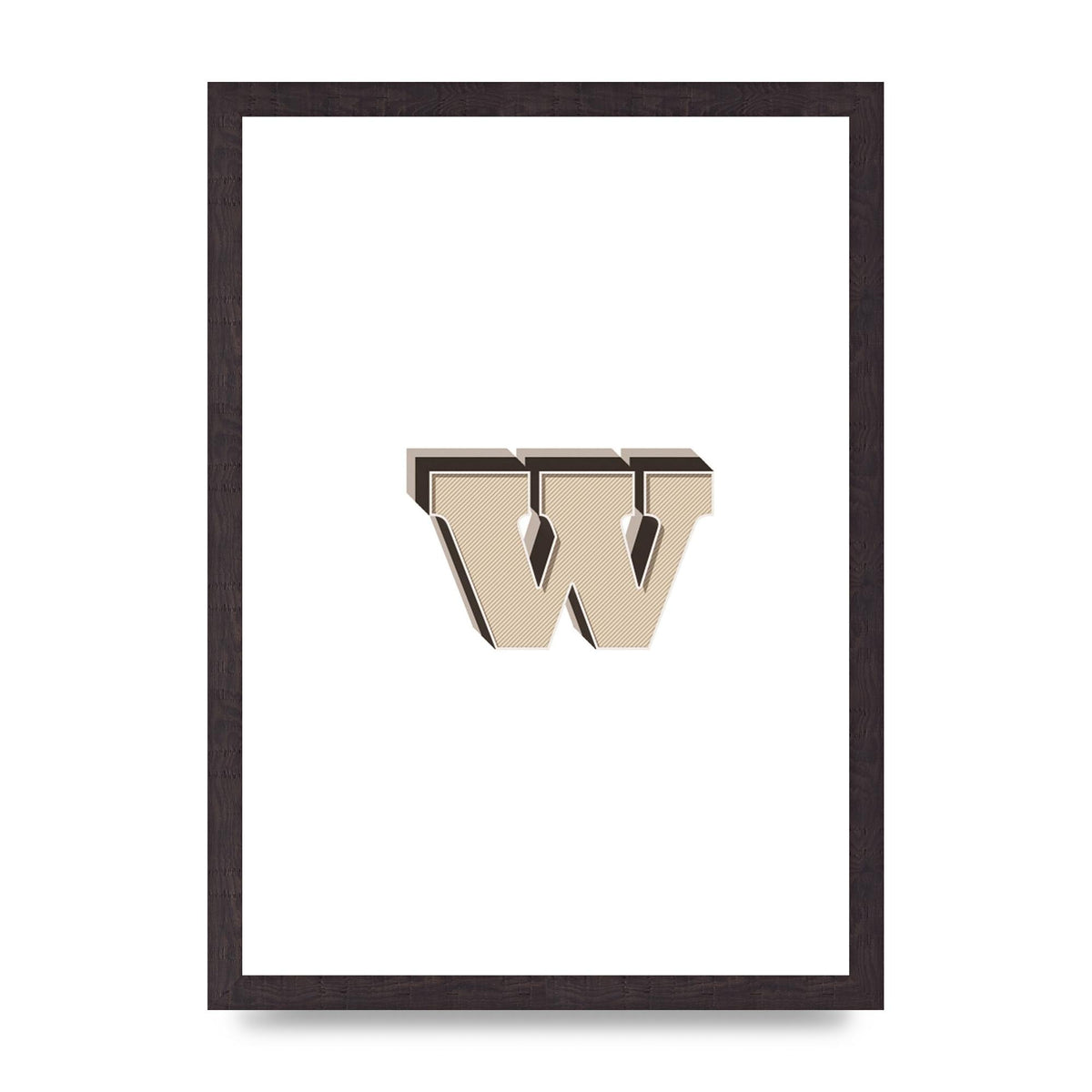 Alphabet Mix Match W" Wall Art - A3 framed