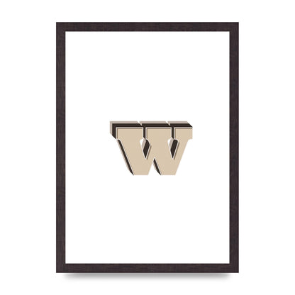 Alphabet Mix Match W" Wall Art - A3 framed