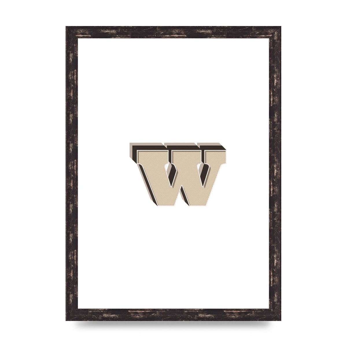 Alphabet Mix Match W" Wall Art - A3 framed