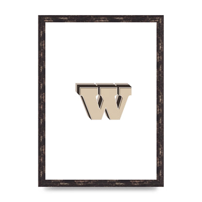 Alphabet Mix Match W" Wall Art - A3 framed