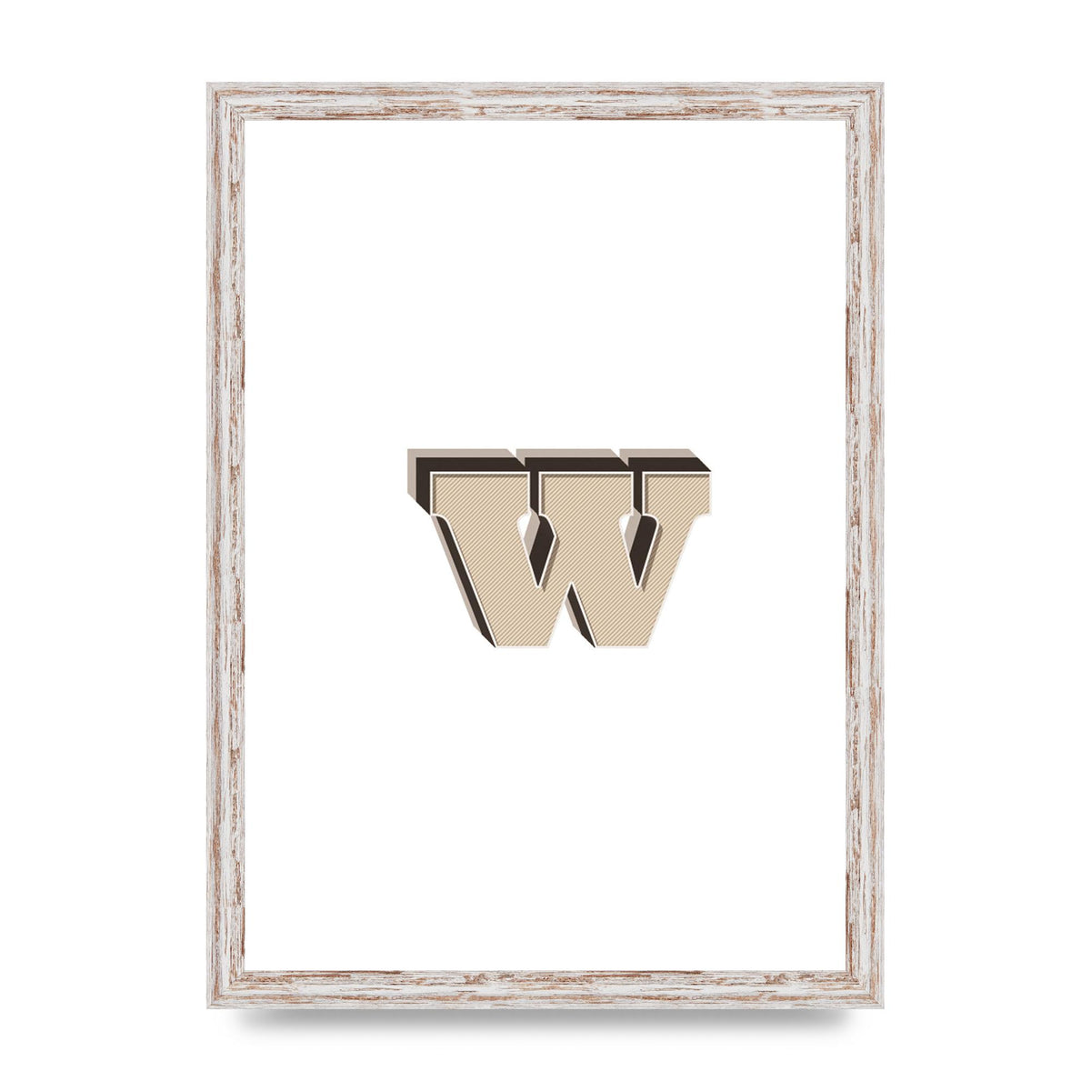 Alphabet Mix Match W" Wall Art - A3 framed