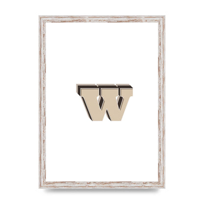 Alphabet Mix Match W" Wall Art - A3 framed