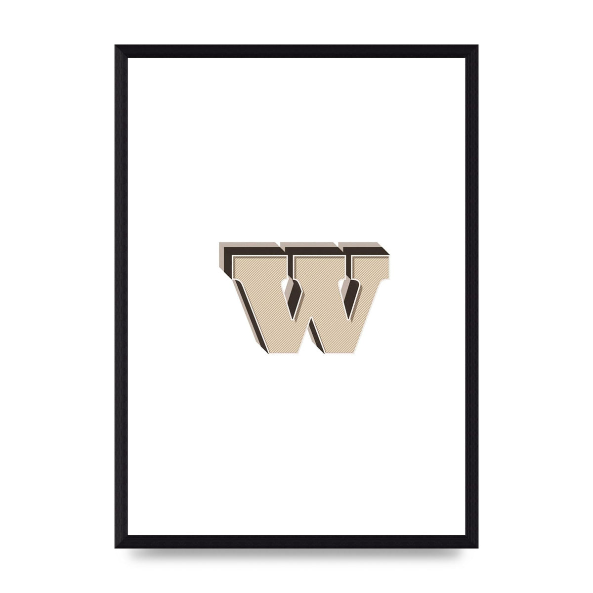Alphabet Mix Match W" Wall Art - A3 framed