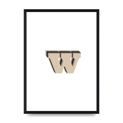 Alphabet Mix Match W" Wall Art - A3 framed