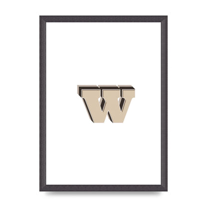 Alphabet Mix Match W" Wall Art - A3 framed