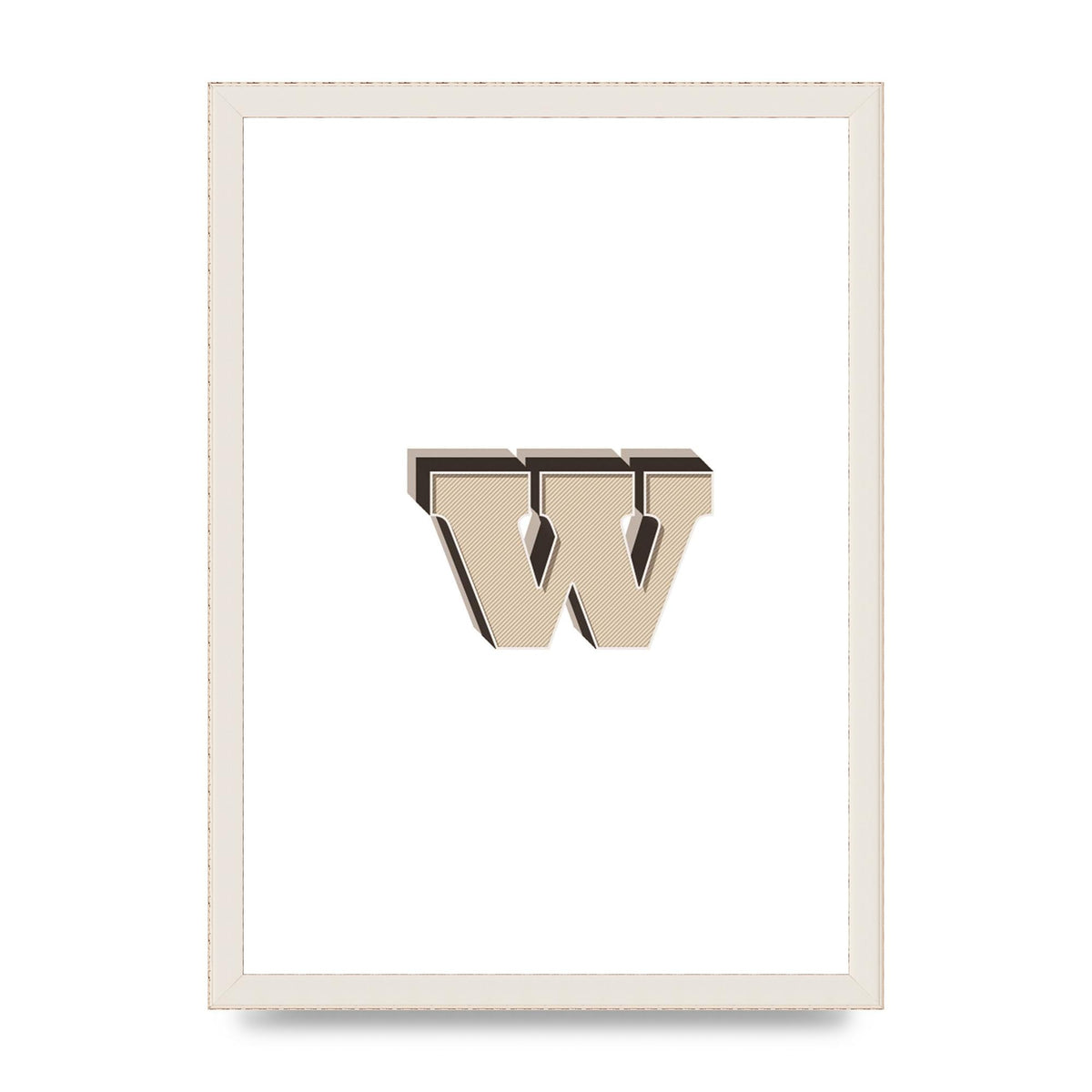 Alphabet Mix Match W" Wall Art - A3 framed