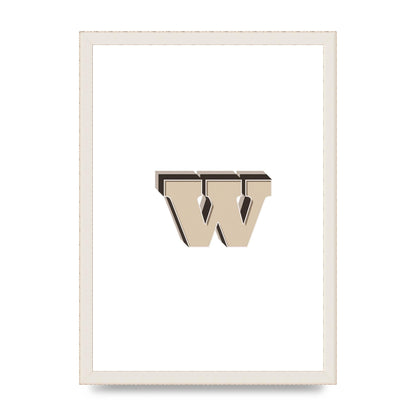 Alphabet Mix Match W" Wall Art - A3 framed