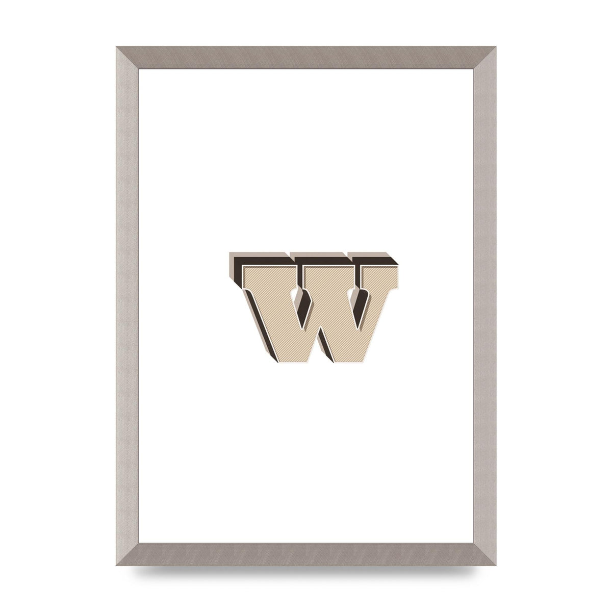 Alphabet Mix Match W" Wall Art - A3 framed