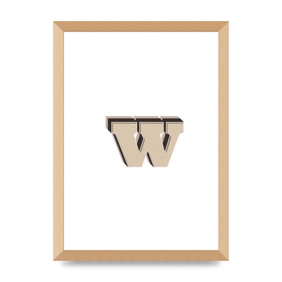 Alphabet Mix Match W" Wall Art - A3 framed
