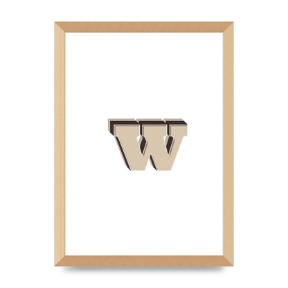 Alphabet Mix Match W" Wall Art - A3 framed