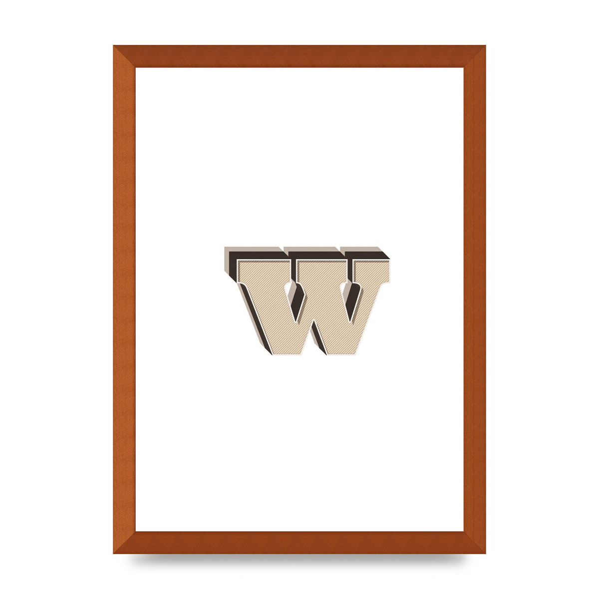 Alphabet Mix Match W" Wall Art - A3 framed