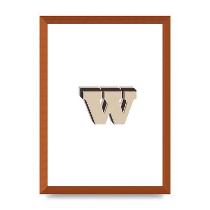 Alphabet Mix Match W" Wall Art - A3 framed