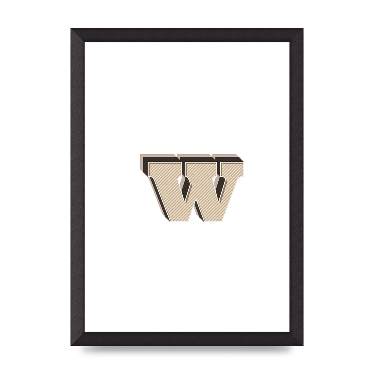 Alphabet Mix Match W" Wall Art - A3 framed
