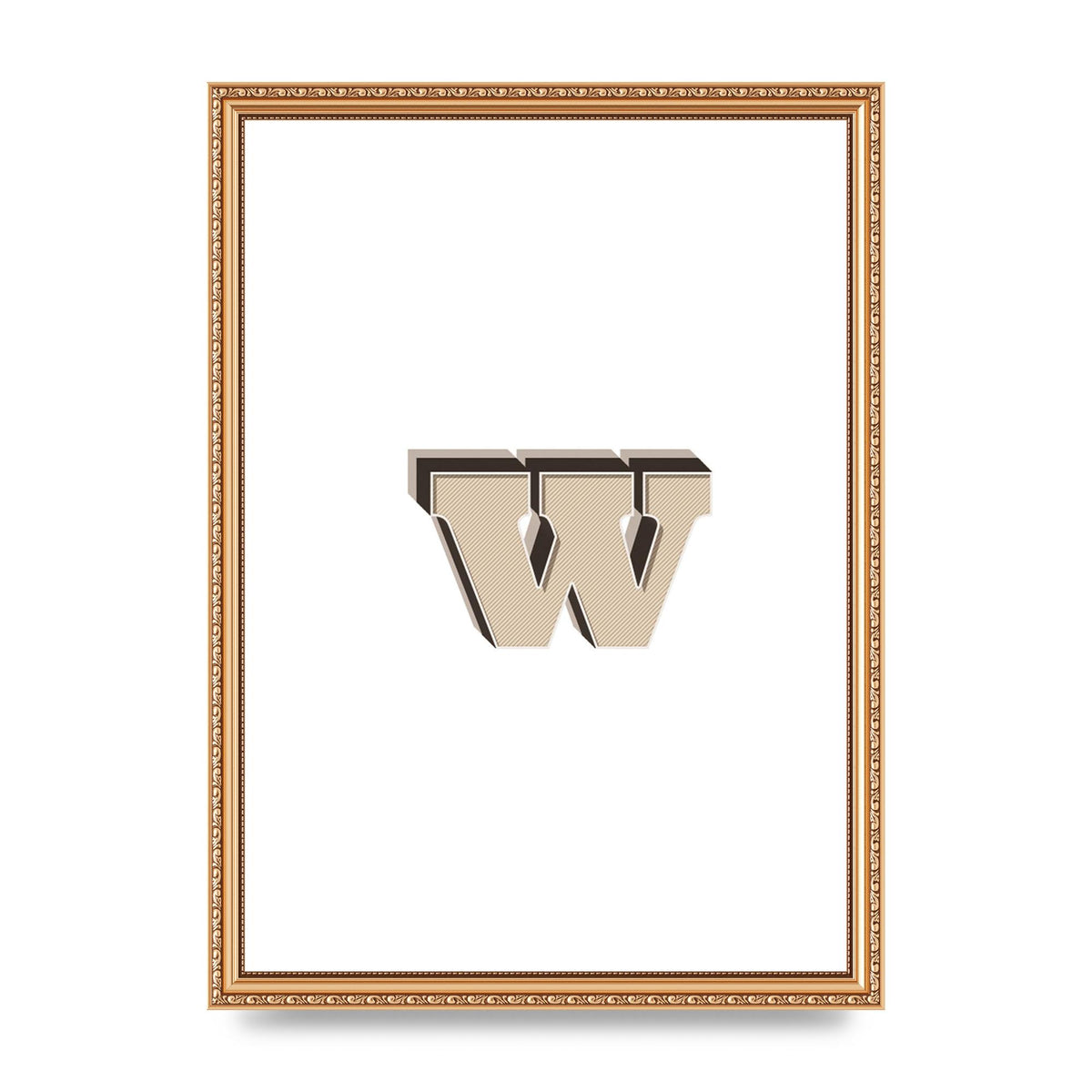 Alphabet Mix Match W" Wall Art - A3 framed