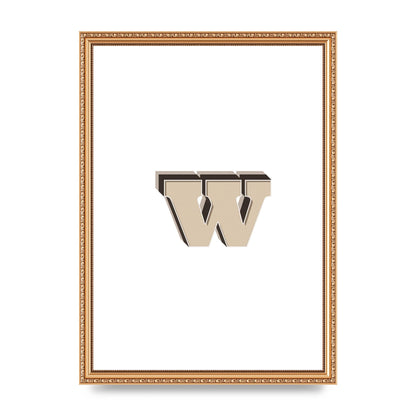 Alphabet Mix Match W" Wall Art - A3 framed
