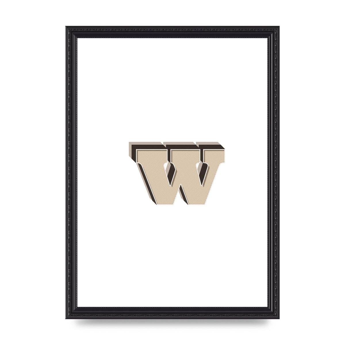 Alphabet Mix Match W" Wall Art - A3 framed