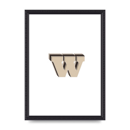 Alphabet Mix Match W" Wall Art - A3 framed