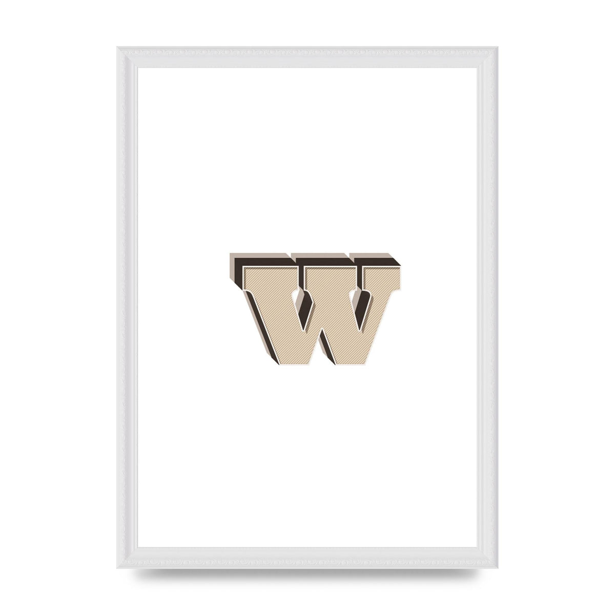 Alphabet Mix Match W" Wall Art - A3 framed