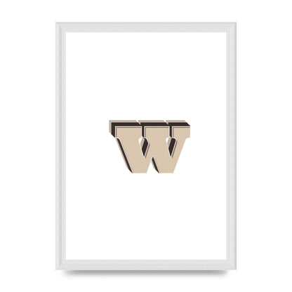 Alphabet Mix Match W" Wall Art - A3 framed