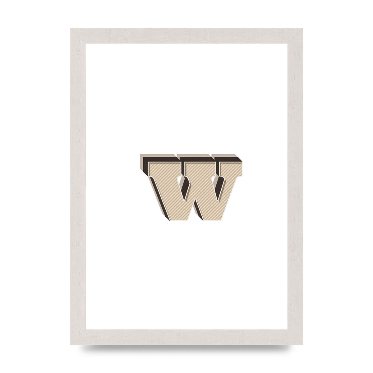 Alphabet Mix Match W" Wall Art - A4 framed