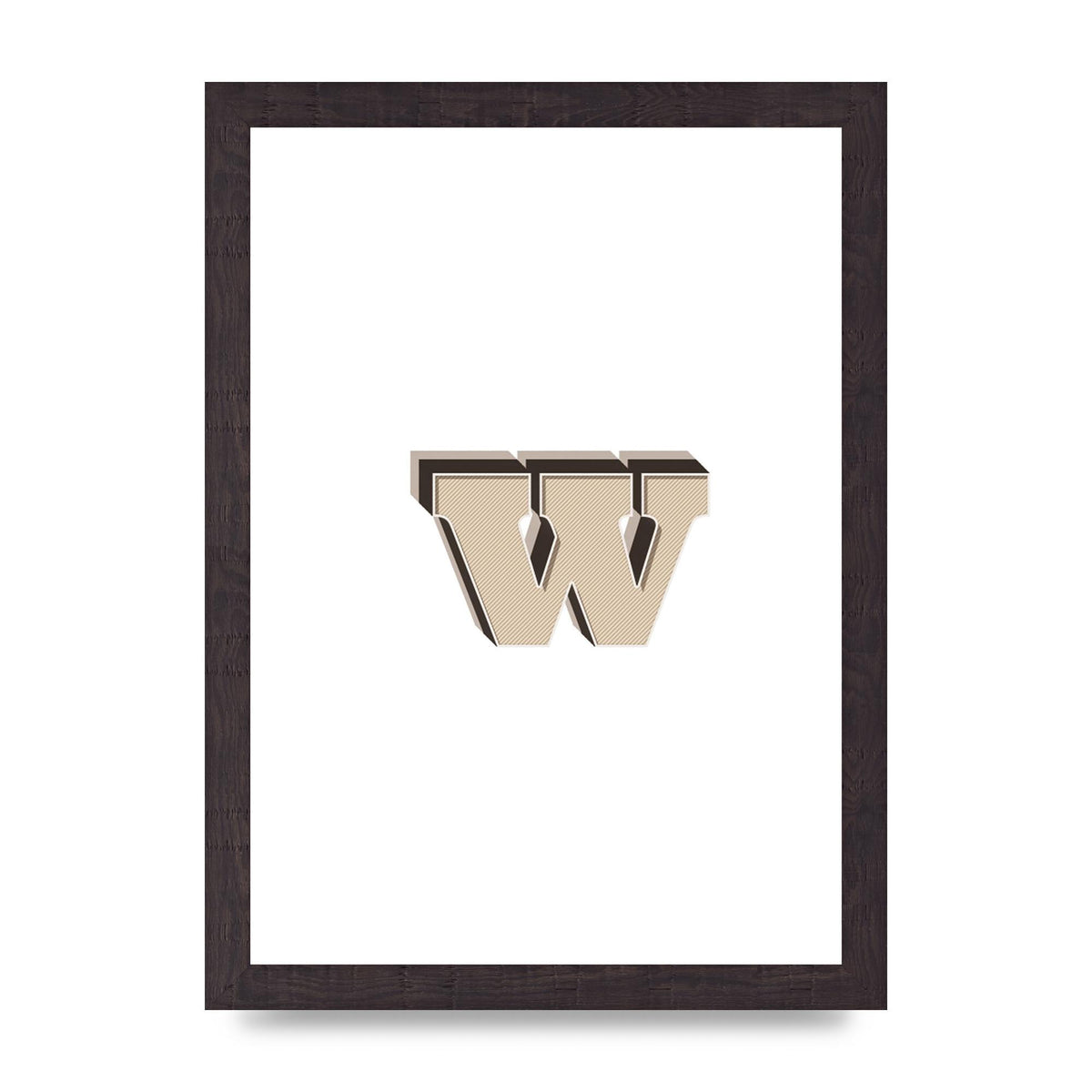 Alphabet Mix Match W" Wall Art - A4 framed
