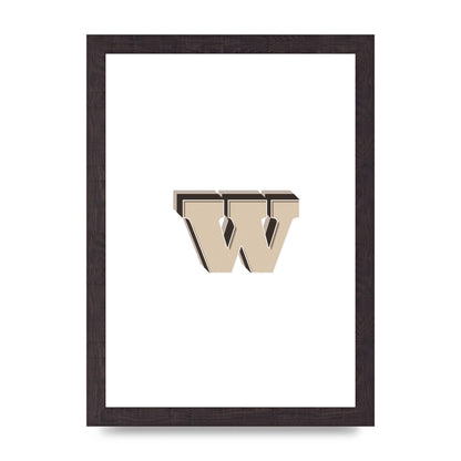 Alphabet Mix Match W" Wall Art - A4 framed