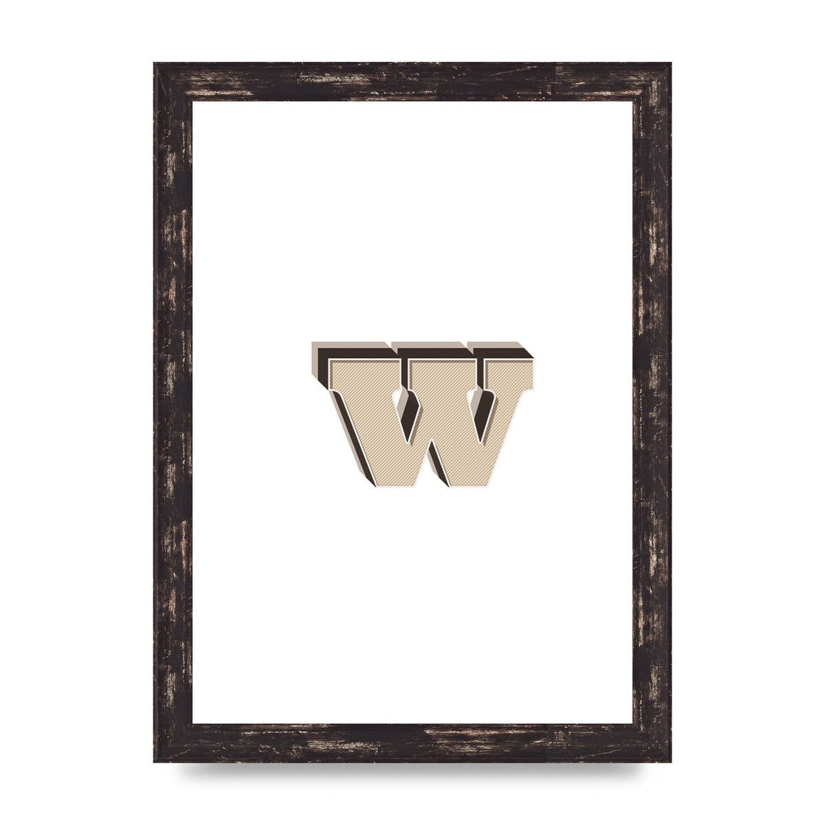 Alphabet Mix Match W" Wall Art - A4 framed