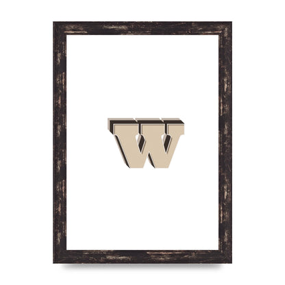 Alphabet Mix Match W" Wall Art - A4 framed
