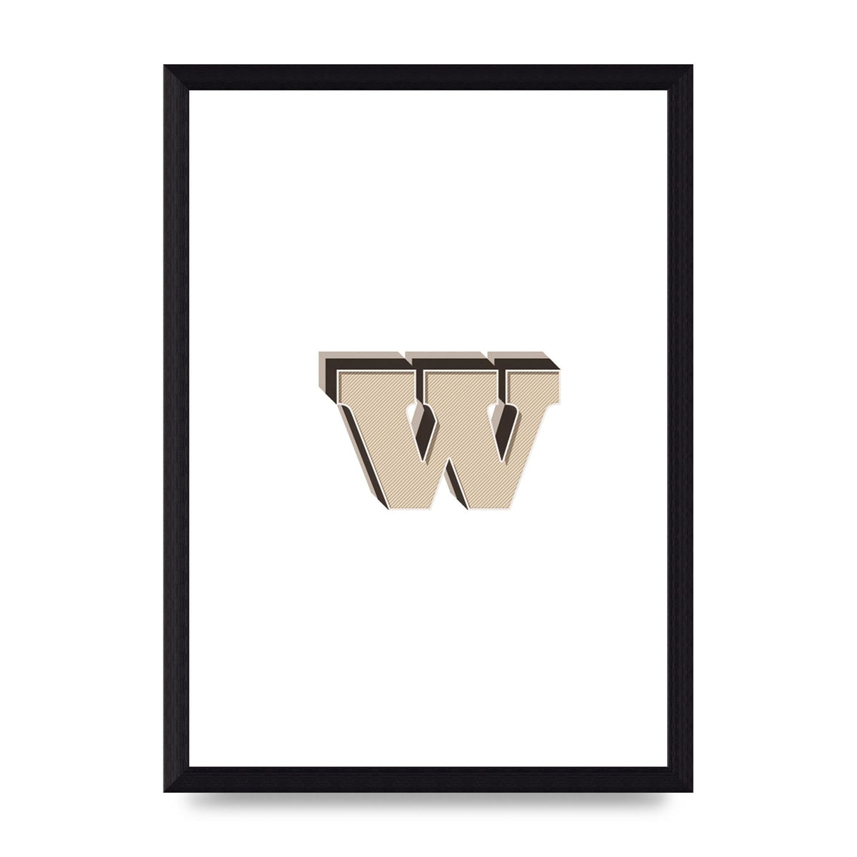 Alphabet Mix Match W" Wall Art - A4 framed