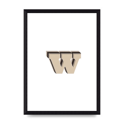 Alphabet Mix Match W" Wall Art - A4 framed
