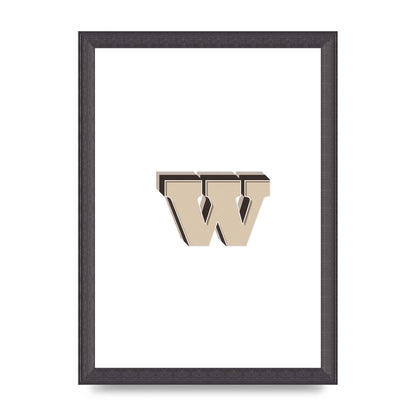 Alphabet Mix Match W" Wall Art - A4 framed